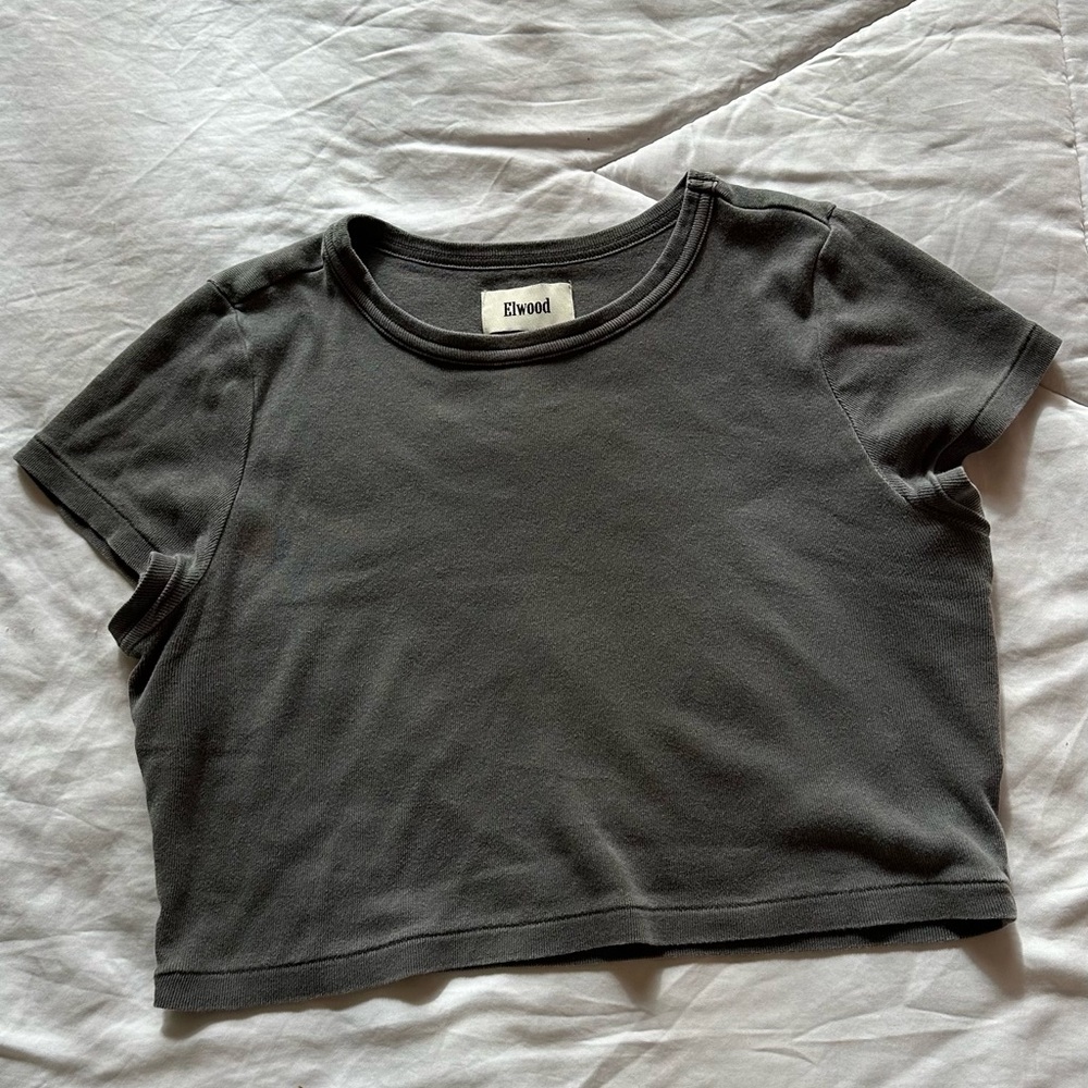 ELWOOD CLOTHING BABYDOLL TEE VINTAGE GREY Size MEDIUM